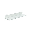 Azar Displays 20"W x 4"D Clear Acrylic Shelf for Pegboard and Slatwall, PK4 556013